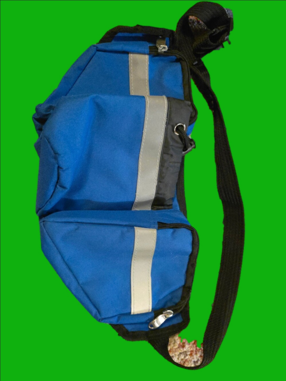 4/$25 Deal! Big Dogs Blue and Black Reflective Dog Toy & Treat Pouch